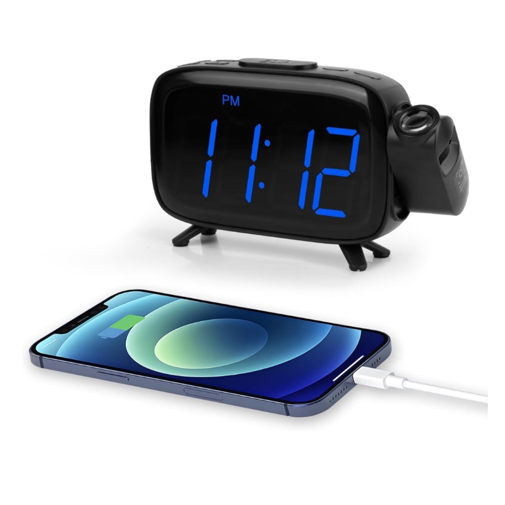 Digital Projection‎ Alarm Clocks for Bedrooms - Large LED Display